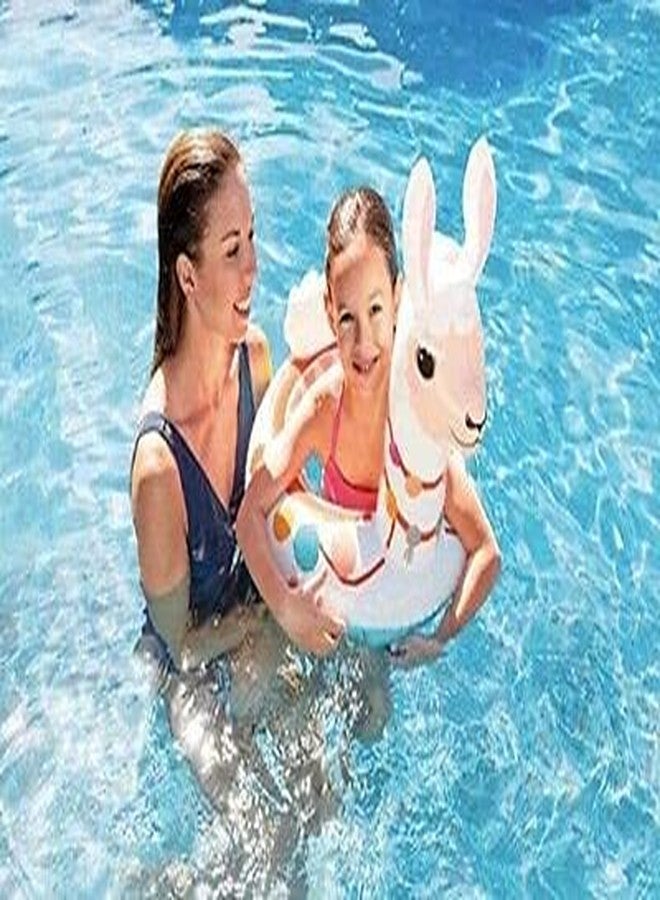 PRISMAXIC Llama Pool Rings Inflatable Swim Pool Float Water Float Ring Tube Swimming Baby Safety Seat Float Ring Red Fire Engine Shape Tube Kids and Adults- 34" x 23" (Animal Llama) - Image 2